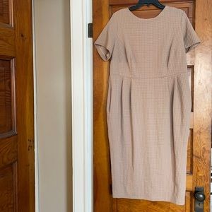 ASOS Curve Wiggle Dress, tan, size 16